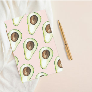 Moderne Pastellrosa und grüne Avocado-Muster Post-it Klebezettel