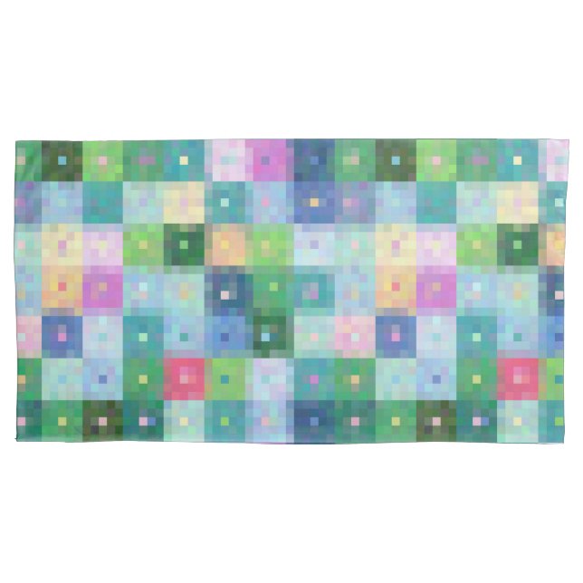 Moderne Patchwork-Steppkissen Kissenbezug (Vorderseite-Links)