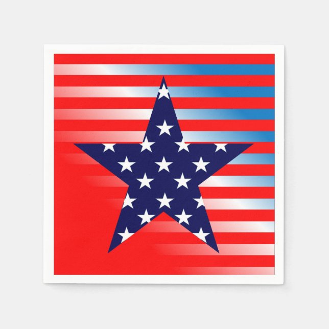 Moderne patriotische Symbole Serviette (Vorderseite)