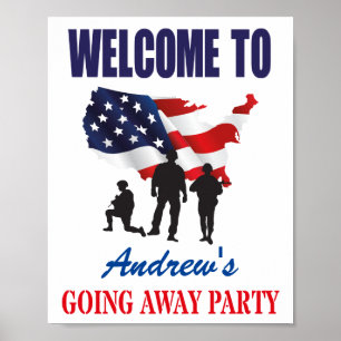 Moderne patriotische US-Flagge geht weg Party Poster