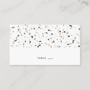 Moderne Pattern Terrazzo Platzkarte Escortkarte