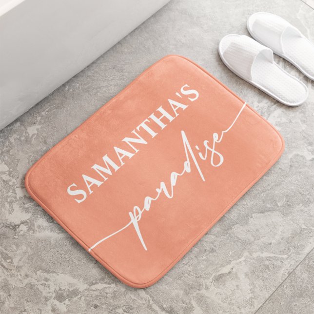 Moderne Peach Bath Mat Badematte (Von Creator hochgeladen)