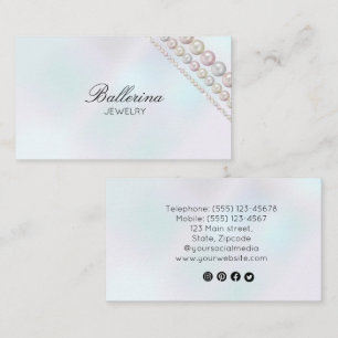 Moderne Pearl Pattern Business Card Visitenkarte