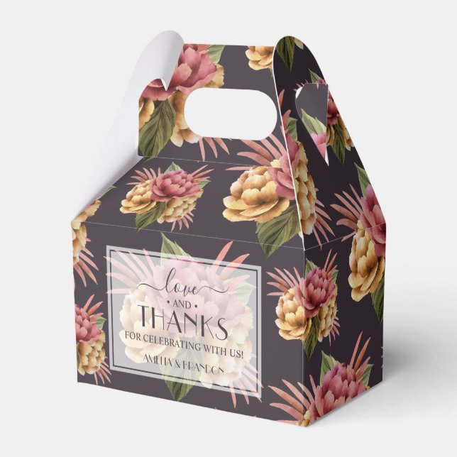 Moderne Peony-Blume Geschenkschachtel (Vorderseite)
