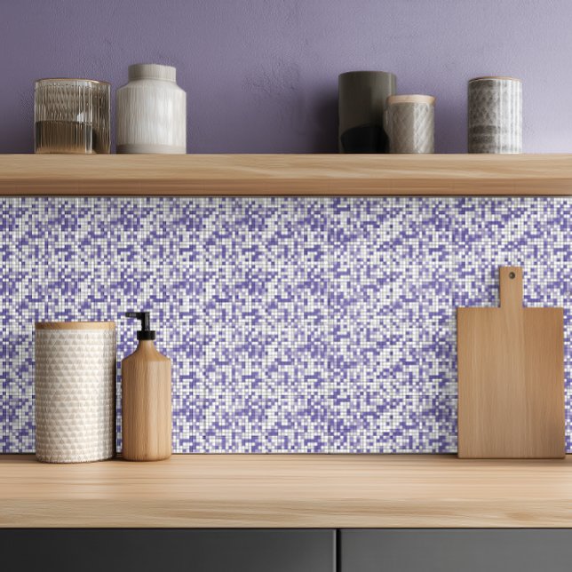Moderne Periwinkle Lavender Geometrie Keramik Tile Fliese (Von Creator hochgeladen)