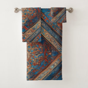 Moderne persische, schöne Sammlung alter Muster Badhandtuch Set