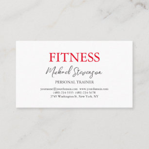 Moderne Personal Trainer Fitness Minimalistisch Sc Visitenkarte