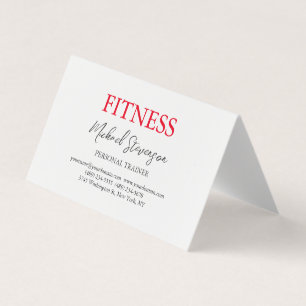 Moderne Personal Trainer Fitness Minimalistisch Sc Visitenkarten