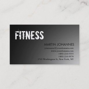 Moderne Personal Trainer Grau Business Card Visitenkarte