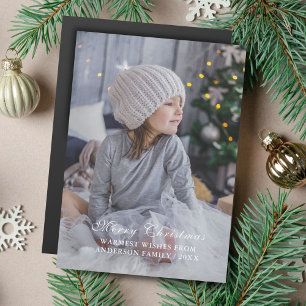 Moderne personalisierbare Frohe Weihnachten Foto Magnetkarte