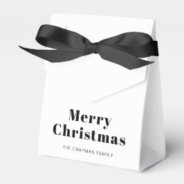Moderne Personalisiert frohe Weihnachten Schwarz & Geschenkschachtel
