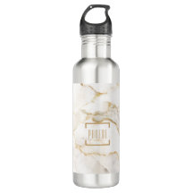 Moderne Personalisiert Name Gold Effect Marmor
