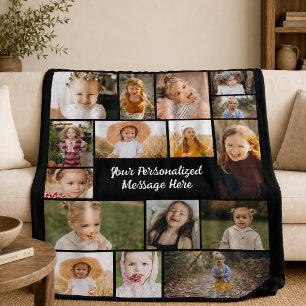 Moderne Personalisierte 16-FotoCollage - kundenspe Fleecedecke