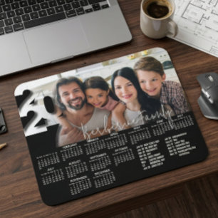 Moderne personalisierte 2027 Schreibtischkalender- Mousepad