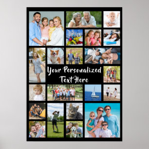 Moderne, Personalisierte 21-FotoCollage mit indivi Poster