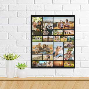 Moderne Personalisierte 22-Foto Collage Poster