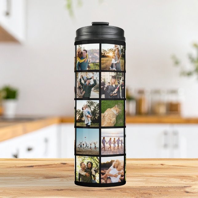 Moderne Personalisierte 30 FotoCollage Thermosbecher (Von Creator hochgeladen)