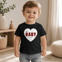 Moderne personalisierte Baby-Herz-T-Shirt