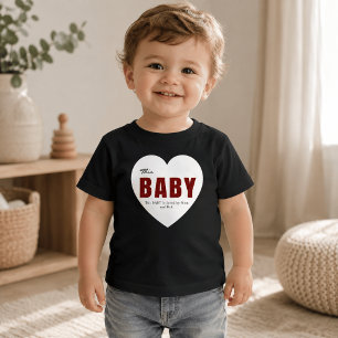 Moderne personalisierte Baby-Herz-T-Shirt Baby T-shirt