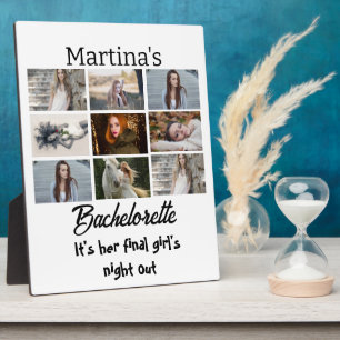 Moderne personalisierte Bachelorette-Party-Fotocol Fotoplatte