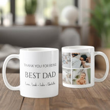 Moderne Personalisierte Beste Dad Foto-Collage-Tas