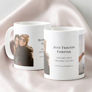 Moderne personalisierte beste Freunde für immer 2 Kaffeetasse
