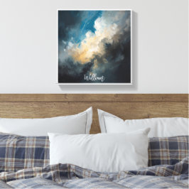 Moderne personalisierte Bilder & Namen Leinwanddruck