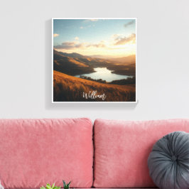 Moderne personalisierte Bilder & Namen Leinwanddruck