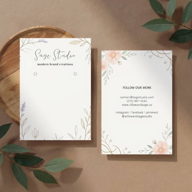 Moderne Personalisierte Blütenerden-Schmuck (Chic Floral Earring Stand)