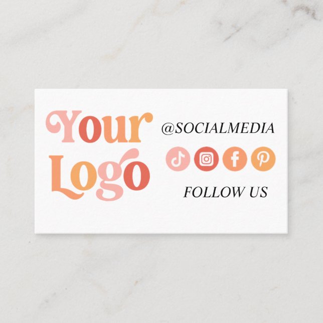 Moderne Personalisierte Boho-Karte Visitenkarte (Vorderseite)