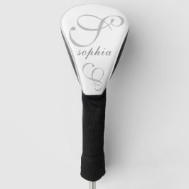 Moderne Personalisierte Elegante Name Alphabet Golf Headcover