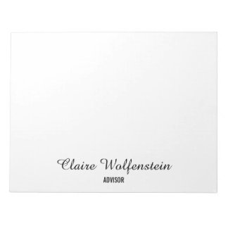 Moderne personalisierte elegante Skript Profession Notizblock