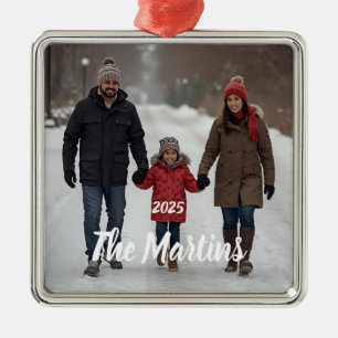 Moderne Personalisierte Familienfoto-Dekoration Ornament Aus Metall
