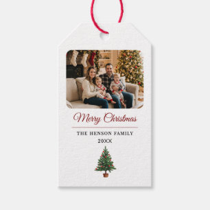 Moderne personalisierte Familienfoto-Weihnachten Geschenkanhänger