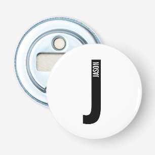 Moderne personalisierte fette Monogramm und Name Flaschenöffner