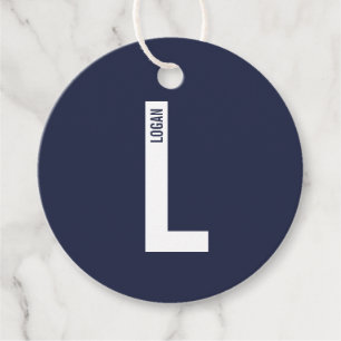 Moderne personalisierte fette Monogramm und Name Geschenkanhänger