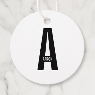 Moderne personalisierte fette Monogramm und Name Geschenkanhänger