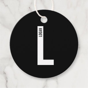 Moderne personalisierte fette Monogramm und Name Geschenkanhänger