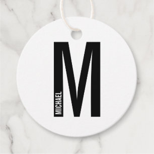 Moderne personalisierte fette Monogramm und Name Geschenkanhänger