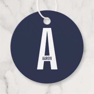 Moderne personalisierte fette Monogramm und Name Geschenkanhänger