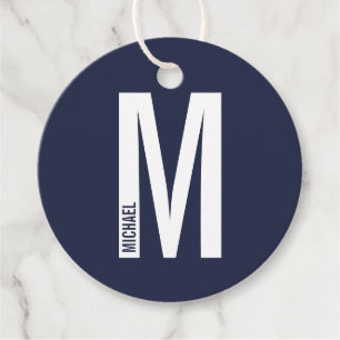 Moderne personalisierte fette Monogramm und Name Geschenkanhänger