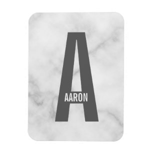 Moderne personalisierte fette Monogramm und Name Magnet