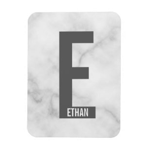 Moderne personalisierte fette Monogramm und Name Magnet