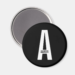 Moderne personalisierte fette Monogramm und Name Magnet
