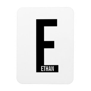 Moderne personalisierte fette Monogramm und Name Magnet