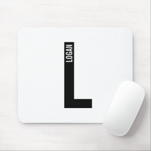 Moderne personalisierte fette Monogramm und Name Mousepad