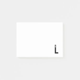 Moderne personalisierte fette Monogramm und Name Post-it Klebezettel