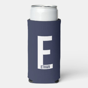 Moderne Personalisierte, fette Monogramm und Name  Selters Dosenkühler