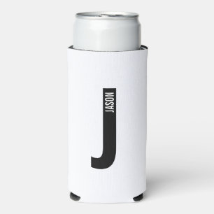 Moderne Personalisierte, fette Monogramm und Name Selters Dosenkühler