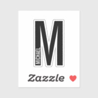 Moderne personalisierte fette Monogramm- und Namen